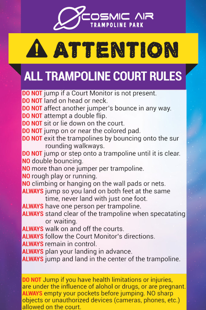 trampoline rules